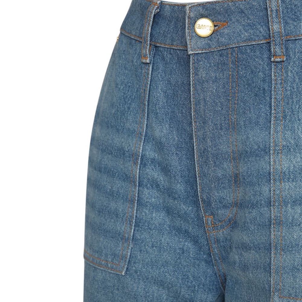 GANNI
High rise cotton denim cargo jeans - Picture 10 of 13